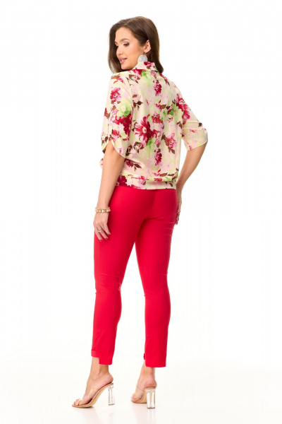 Летняя свободная блуза с ярким принтом Abbi 4042 - фото 10