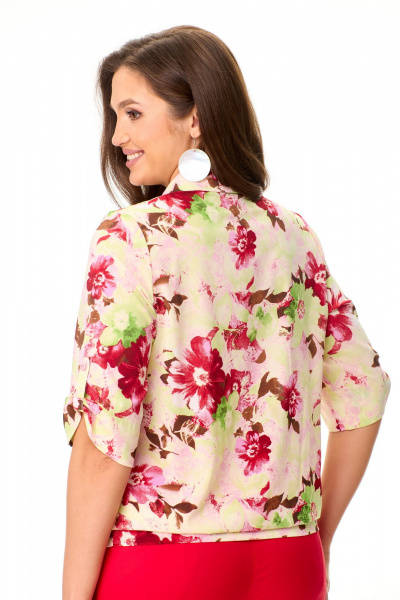 Летняя свободная блуза с ярким принтом Abbi 4042 - фото 8