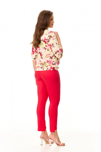 Летняя свободная блуза с ярким принтом Abbi 4042 - фото 4
