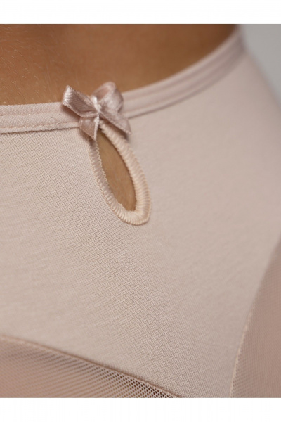 Круглогодичные хлопковые трусы с кокеткой и сеткой BRAVO 421LE серебристый_пион - фото 3