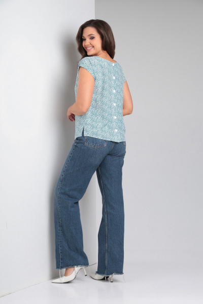 Летняя свободная блуза из вискозы с рукавом 3/4 Modema м.202 - фото 6