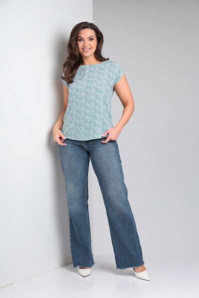 Летняя свободная блуза из вискозы с рукавом 3/4 Modema м.202 - фото 5