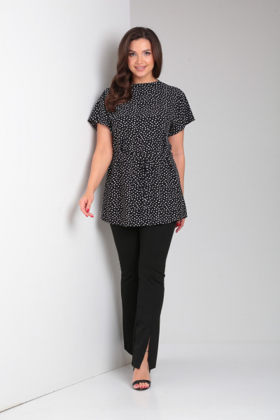Летняя свободная туника с воротником стойкой Modema м.553 - фото 5