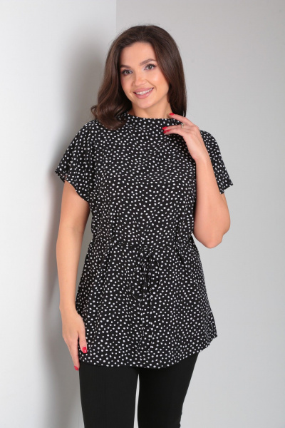 Летняя свободная туника с воротником стойкой Modema м.553 - фото 1