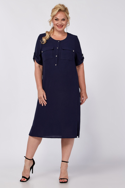 Платье с застежкой на пуговицы, длина ниже колена Algranda А3991-1-с - фото 6