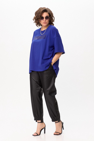 Трендовая футболка Oversize с принтом RELAX Bliss 181 электрик - фото 2