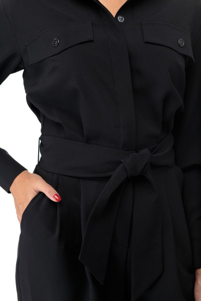 Комбинезон из костюмной ткани, черный, на каждый день Anelli 887 черный - фото 8