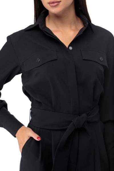 Комбинезон из костюмной ткани, черный, на каждый день Anelli 887 черный - фото 7