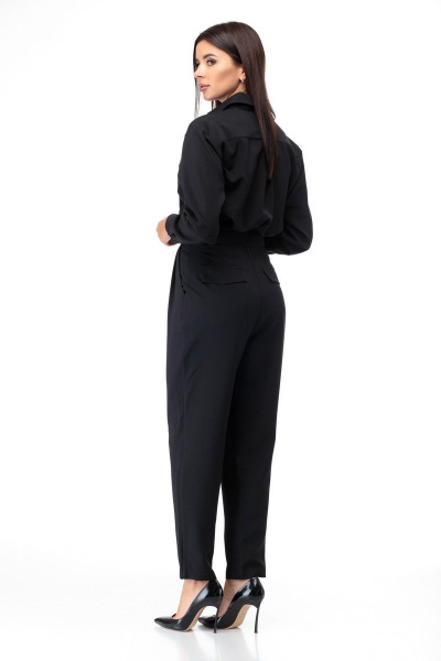 Комбинезон из костюмной ткани, черный, на каждый день Anelli 887 черный - фото 3