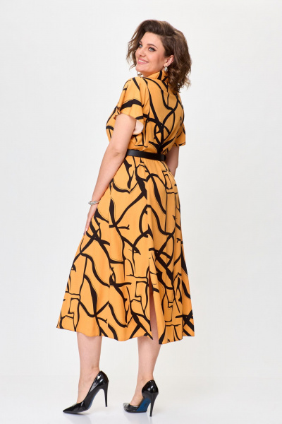 Летнее платье из штапеля с принтом и ремнем Bonna Image 909 - фото 9