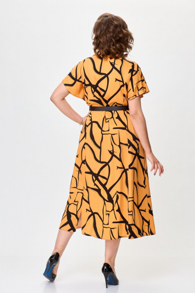 Летнее платье из штапеля с принтом и ремнем Bonna Image 909 - фото 8
