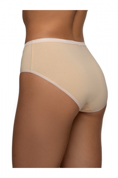 Высокие трусы-слипы с хлопковой подкладкой BRAVO 119L бежевый - фото 2