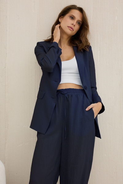 Брюки, жакет DAVA 2210 синий - фото 6