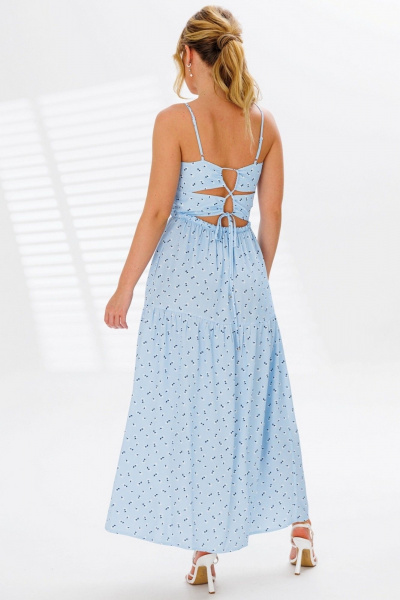 Сарафан Faufilure C1640 голубой - фото 4