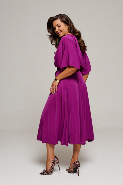 Платье, пояс Beautiful&Free 6135 марсала - фото 4