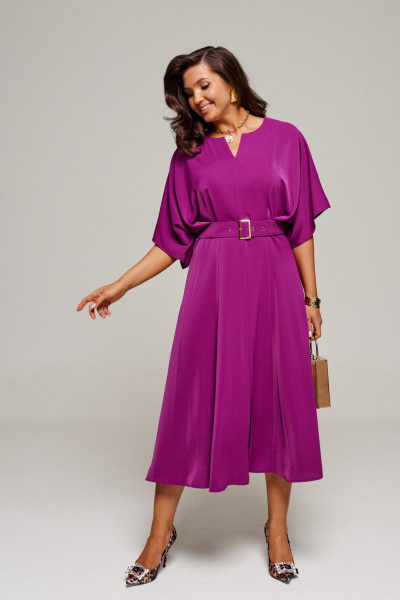 Платье, пояс Beautiful&Free 6135 марсала - фото 2