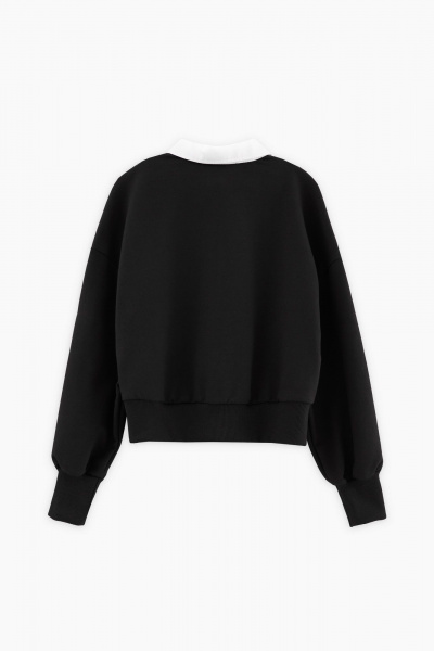 Джемпер из трикотажа черный для повседневного использования Bell Bimbo 240232 черный - фото 2