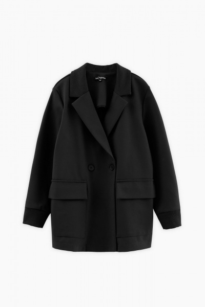 Жакет из трикотажа черный для делового и повседневного гардероба Bell Bimbo 240233 черный - фото 1