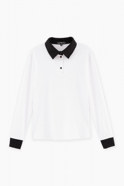 Джемпер на каждый день из трикотажа Bell Bimbo 240239 белый - фото 1