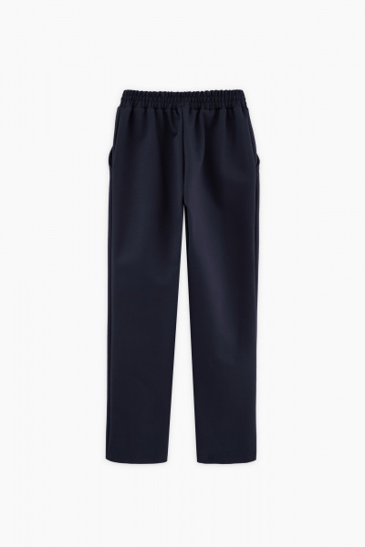 Брюки деловые из трикотажа на каждый день Bell Bimbo 240245 т.синий - фото 1