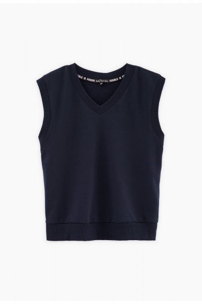 Жилет деловой синий из трикотажа Bell Bimbo 240257 т.синий - фото 1