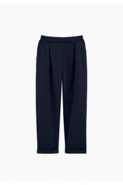 Брюки деловые синие из трикотажа Bell Bimbo 240263 т.синий - фото 1