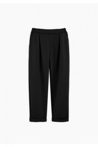 Брюки деловые черные из трикотажа Bell Bimbo 240263 черный - фото 1