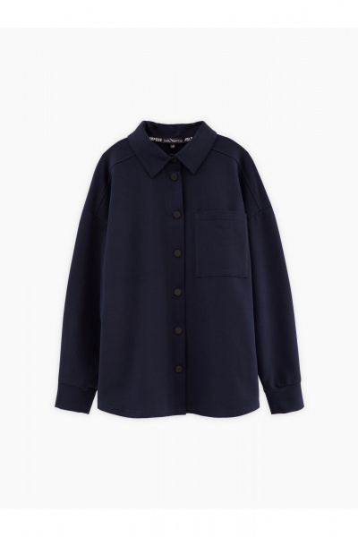 Деловой жакет из трикотажа на каждый день синий Bell Bimbo 240271 т.синий - фото 1