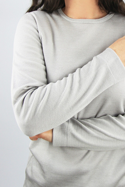 Джемпер на каждый день из трикотажа хлопка с серым цветом Полесье С1954-24 4С0711-Д43 158,164 серый_гранит - фото 3