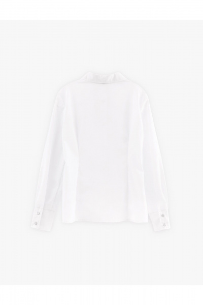 Блуза белая с классическим кройом из текстиля Bell Bimbo 241272 белый - фото 2