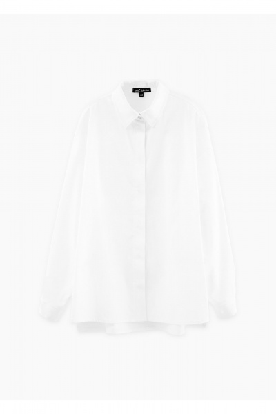 Блуза белая классическая из текстиля на каждый день Bell Bimbo 241273 белый - фото 1