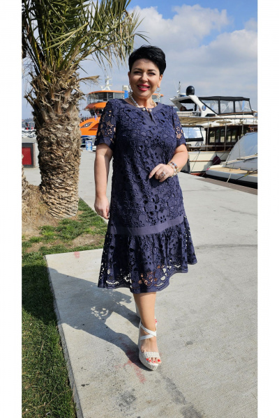 Платье Vittoria Queen 21153/1 темно-синий - фото 3