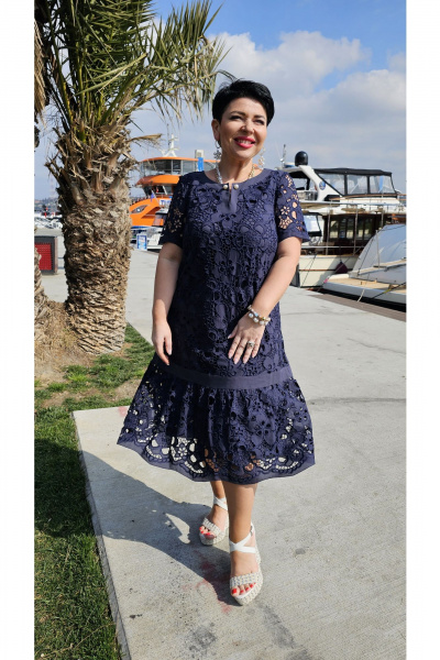 Платье Vittoria Queen 21153/1 темно-синий - фото 5