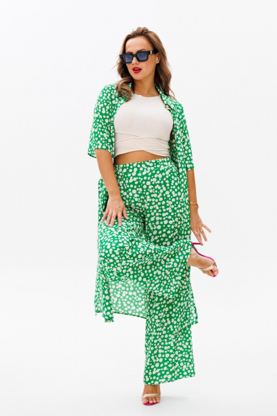 Блуза, брюки Anastasia 1127 зеленый(принт) - фото 6