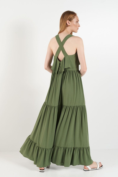 Платье демисезонное из вискозы в свете зелёного BURVIN 7397-81 - фото 2