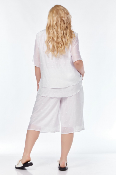 Шорты свободного силуэта на резинке из хлопка Belinga 4086 белый - фото 4