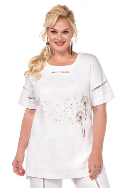 Брюки, туника LaKona 11378 молочный_с_одуванчиками - фото 3