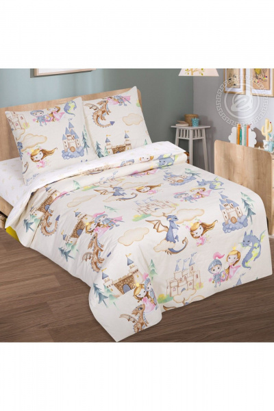 Комплект постельного белья из хлопка и поплина с клапанами АРТПОСТЕЛЬ 912 воздушный_замок - фото 1