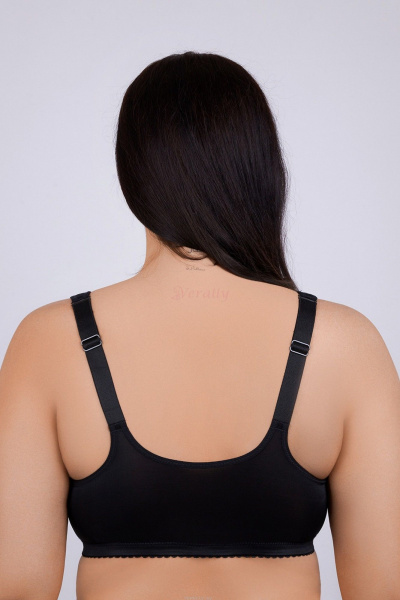 Черное бесшовное бюстгальтер изягкого хлопка Verally 2128-1 черный - фото 2