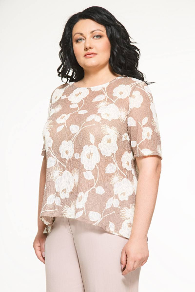 Блуза Swallow 058 бежевый - фото 1