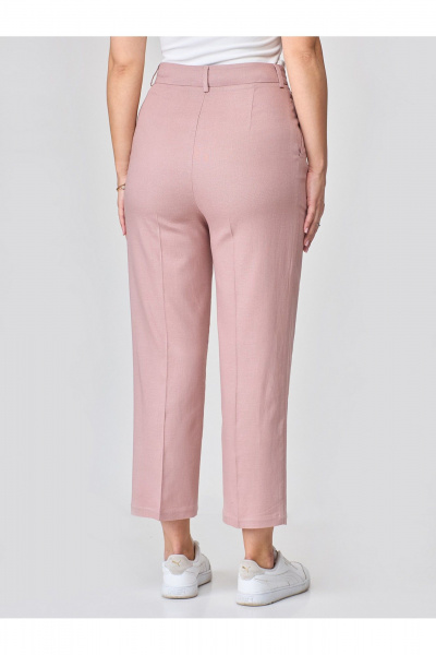Розовые укороченные брюки со стрелками из вискозы Zlata 4399 розовый - фото 6