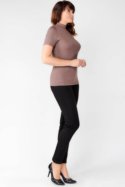 Водолазка классическая прилегающего силуэта из вискозы La rouge 3273 какао - фото 3