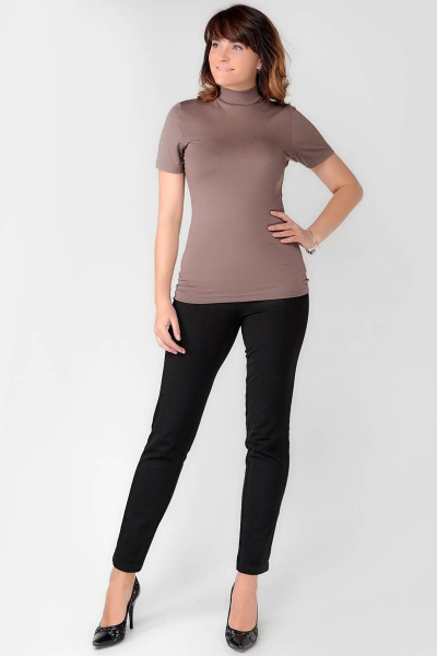 Водолазка классическая прилегающего силуэта из вискозы La rouge 3273 какао - фото 2