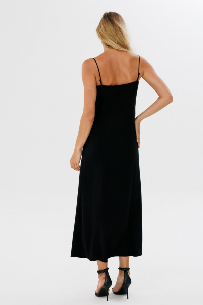 Черный летний сарафан из вискозы свободного силуэта THE NAME 2323 черный - фото 6