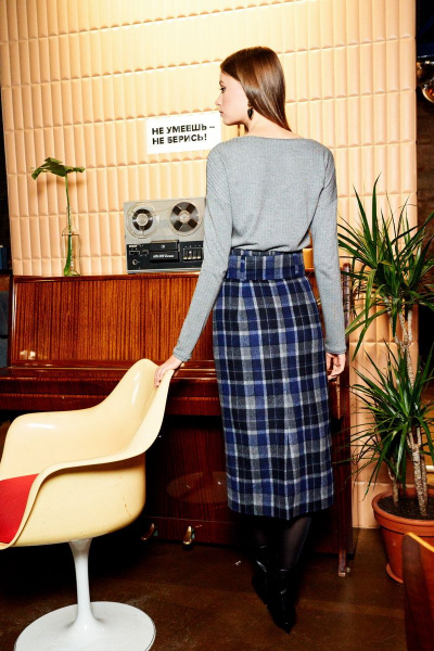 Джемпер свободный из трикотажа с вышивкой и лодочной горловиной Colors of PAPAYA 1229 - фото 2