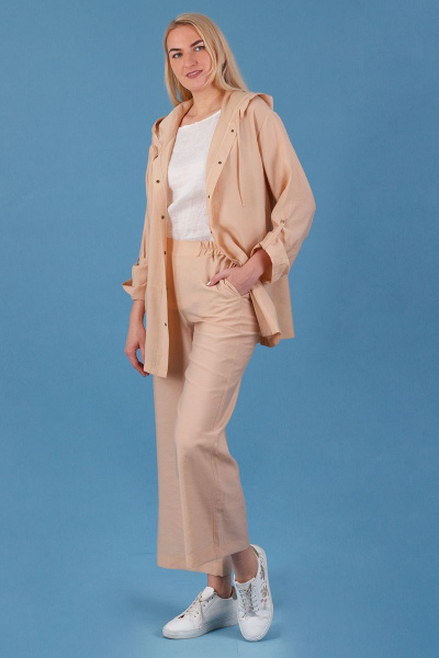 Брюки свободного кроя из текстиля для летнего гардероба Belarusachka РС5341/2176см дюна - фото 1
