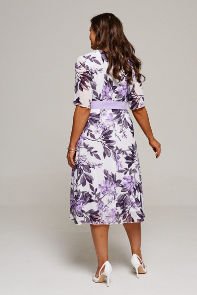 Жакет, платье Beautiful&Free 6198 лаванда+цветы - фото 11