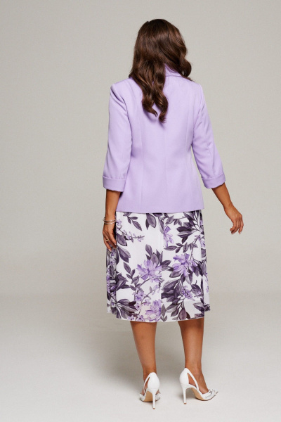 Жакет, платье Beautiful&Free 6198 лаванда+цветы - фото 8