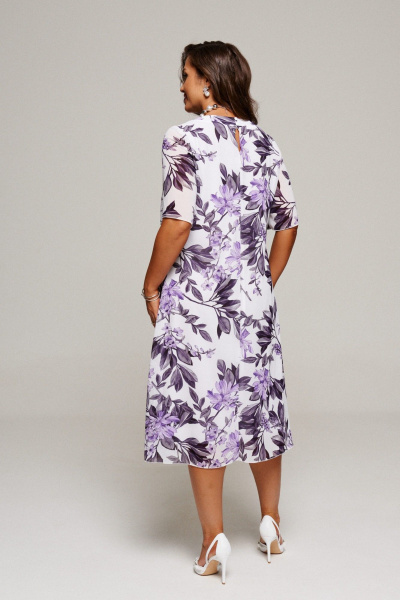 Жакет, платье Beautiful&Free 6198 лаванда+цветы - фото 3