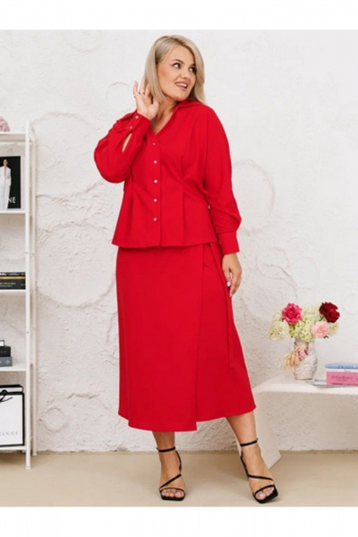 Платье Runella 1605 красный - фото 11